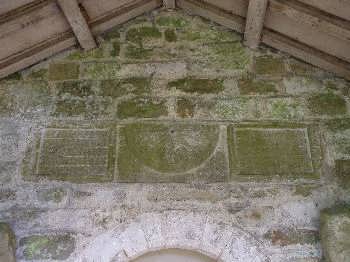 Saxon sundial at St. Gregory's Minster, Kirkdale
