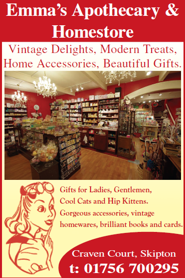 Emma's Apothecary, Craven Court, Skipton - tel 01756 700295