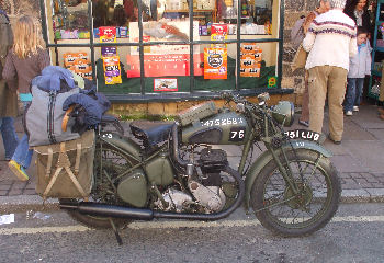 Motorcycle at the Pickering 1940s weekend