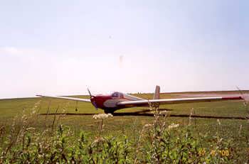 Glider at Sutton Bank aerodrome