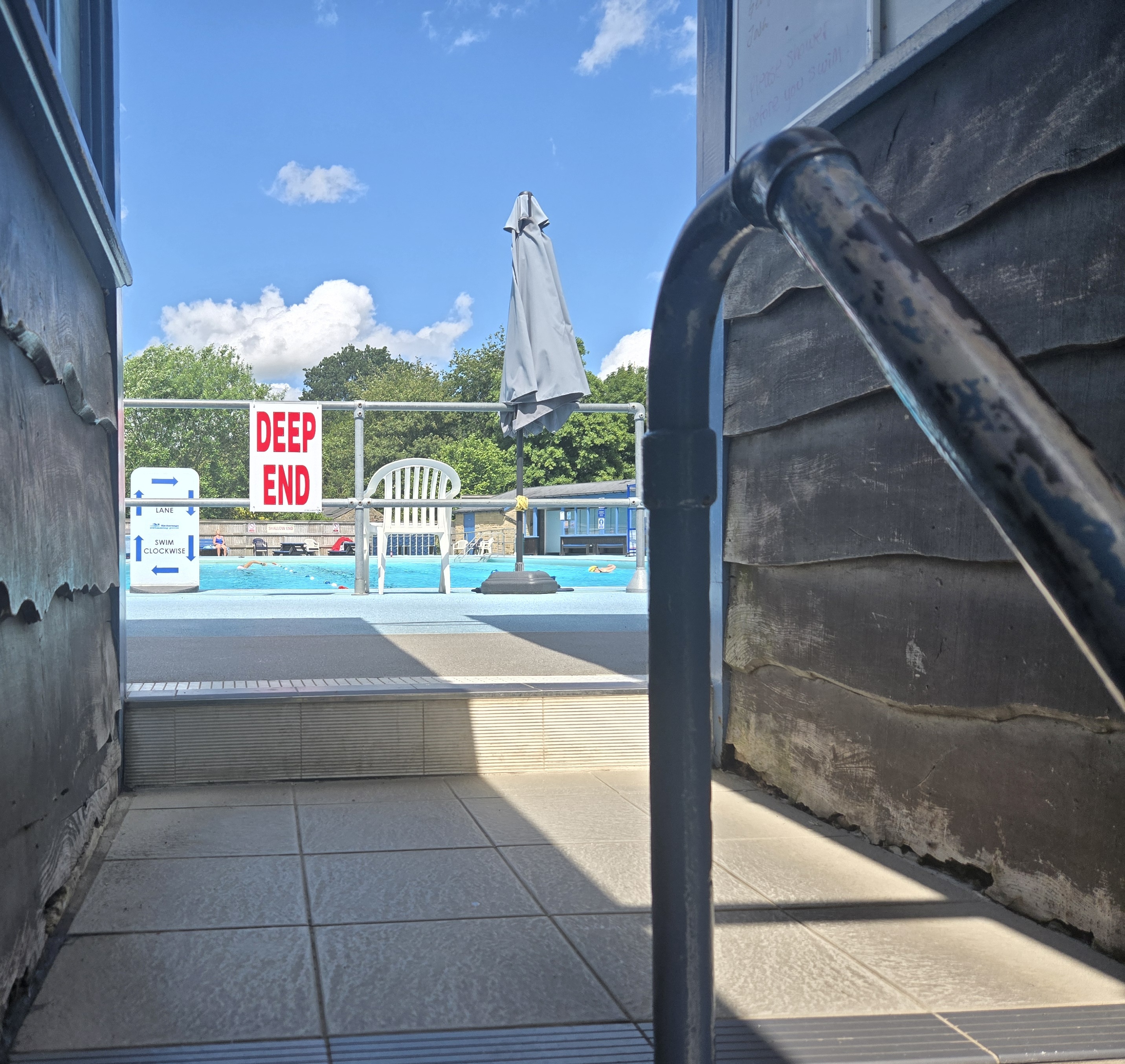 Entrance to outdoor swimming pool