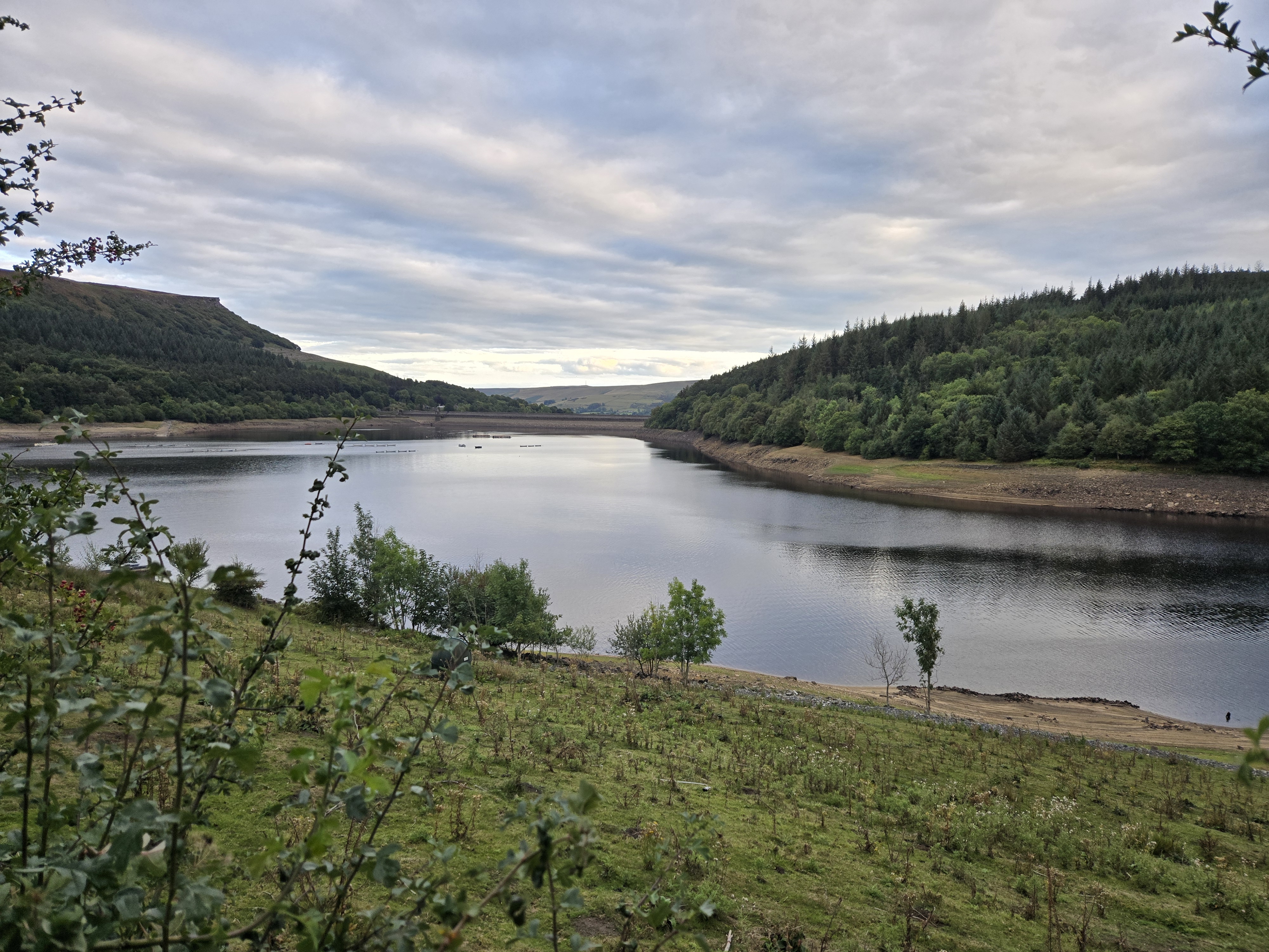 Reservoir in wide valley