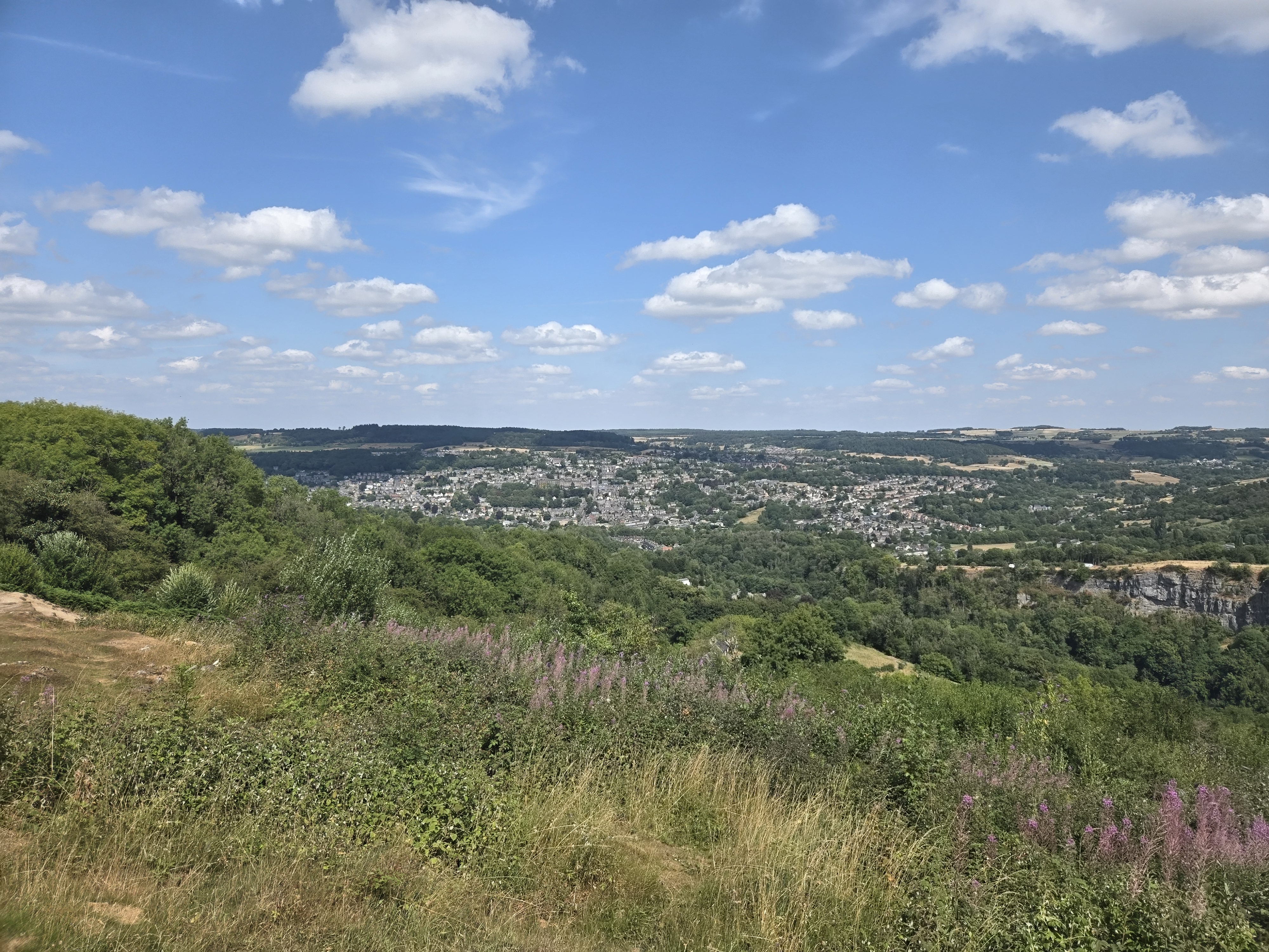 Town viewed from hilltop