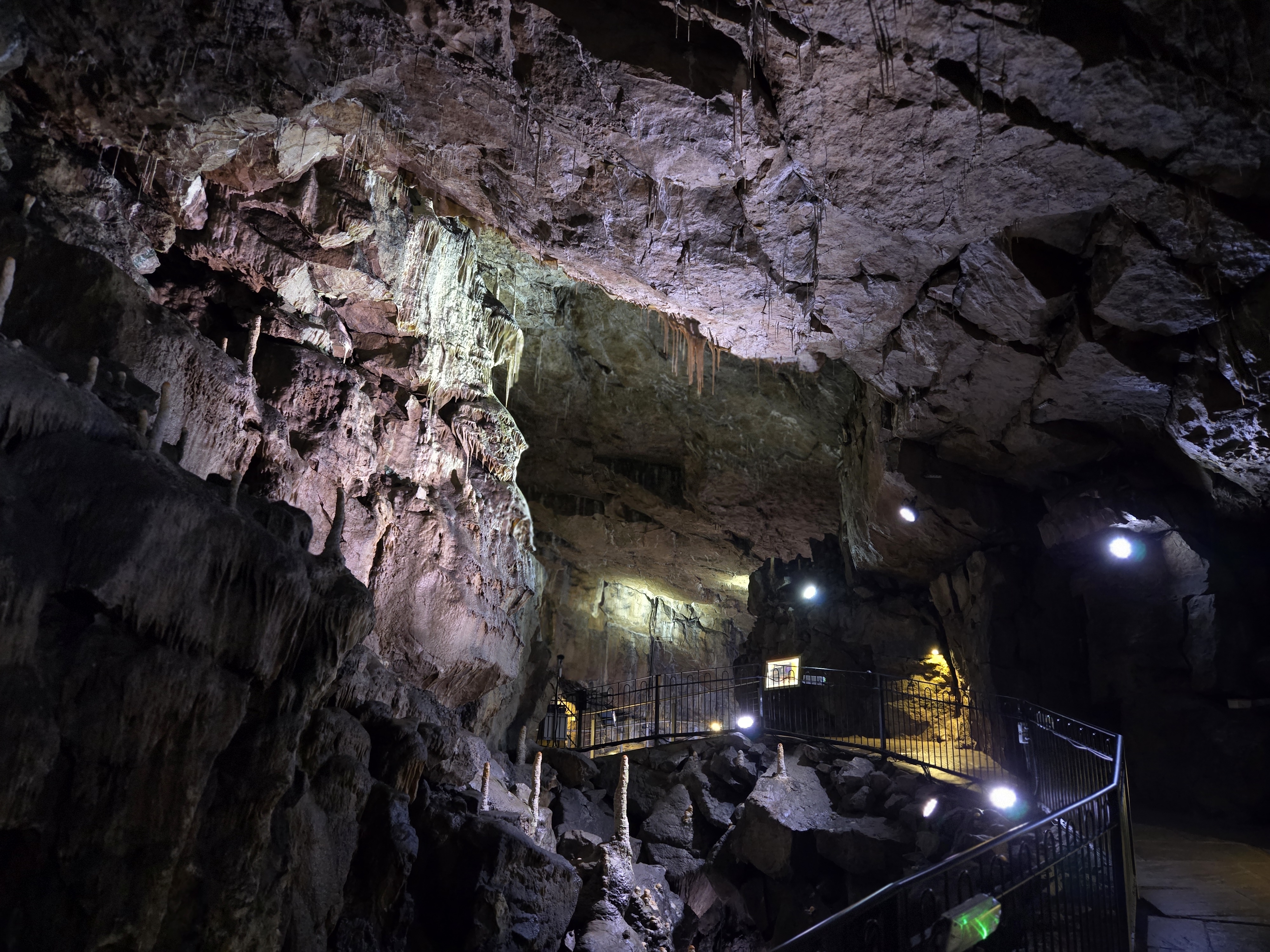 Large passageway inside cave